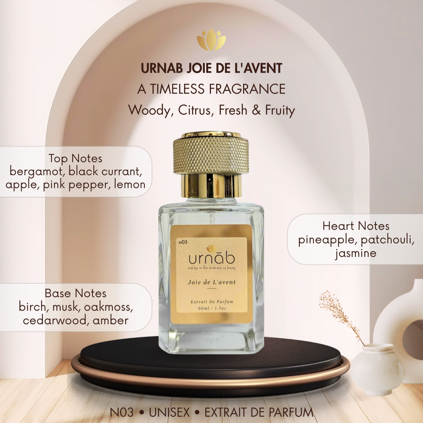 N03 Joie de L'avent Extrait de Parfum  - Combo of 50ml + 10ml